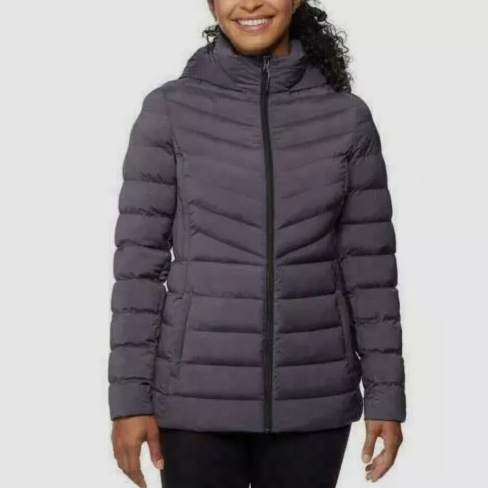 32° Degrees Woman's Hooded 4-Way Stretch Jacket Zip Up Puffer Coat Cute Size XS